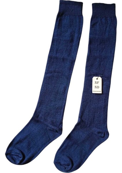 Anne Çorabı 2çift Dizaltı Kalın Sıcak Likralı Esnek Yünlü Rahat Uzun Çorap 36-40 Lacivert Bej modelleri