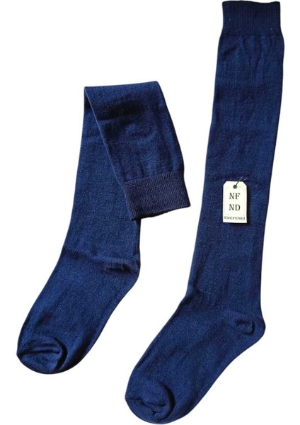 Anne Çorabı 2çift Dizaltı Kalın Sıcak Likralı Esnek Yünlü Rahat Uzun Çorap 36-40 Lacivert Bej indirimleri