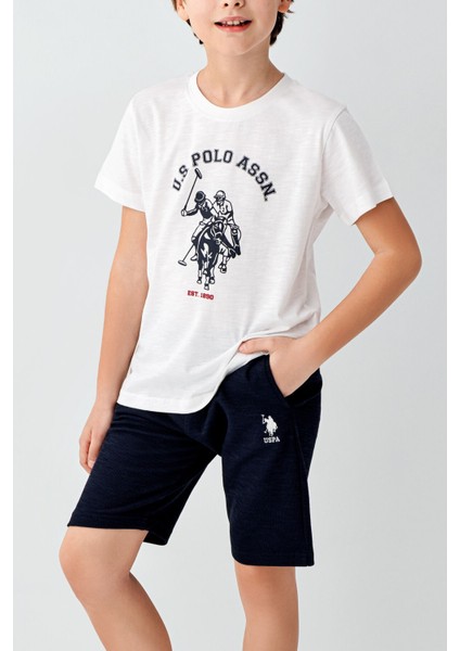 U.s. Polo Assn Erkek Çocuk Beyaz Bermuda Takım fiyatları