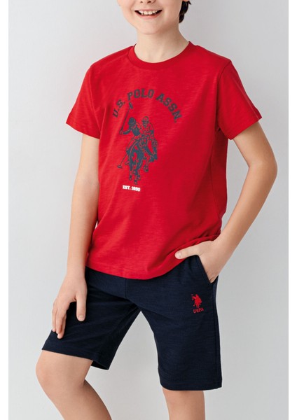 U.s. Polo Assn Erkek Çocuk Kırmızı Bermuda Takım modelleri
