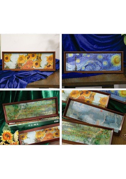 Van Gogh Yıldızlı Gece Ay Yapboz - Dünyaca Ünlü Tabloların 300 Parça Işıklı Yapbozu (Yurt Dışından)