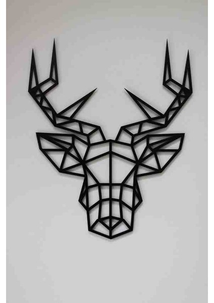 Metal Geyik Başı Duvar Süsü