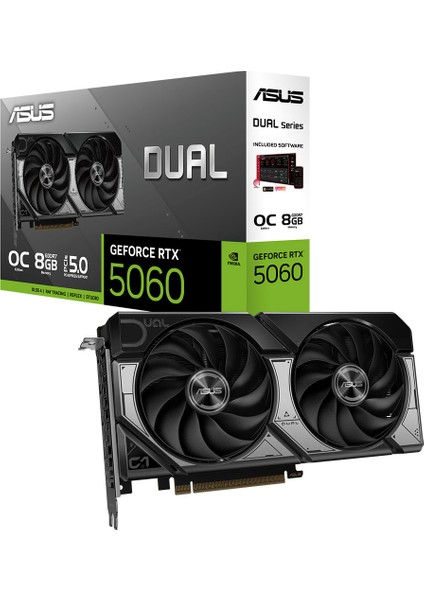 DUAL-RTX5060-O8G-NVIDIA-GEFORCE-RTX 5060-8GB GDDR7-128BIT--OC-HDMI-3XDP-DLSS3 Ekran Kartı