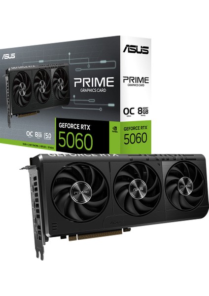 PRIME-RTX5060-O8G-NVIDIA-GEFORCE-RTX 5060-8GB GDDR7-128BIT--HDMI-3XDP-DLSS3 Ekran Kartı