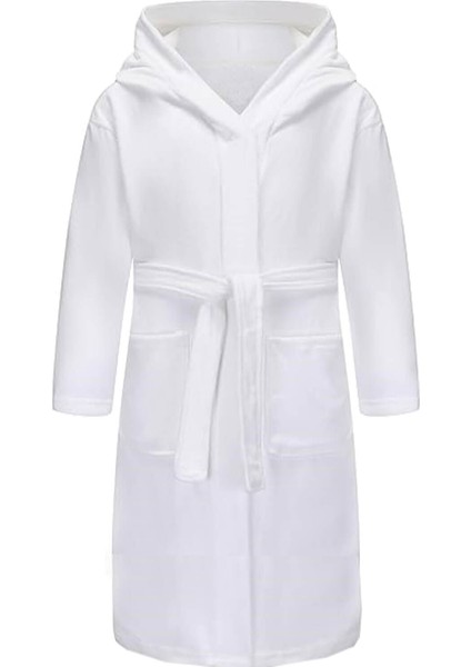 Kapüşonlu Pamuklu Unisex Çocuk Banyo Bornozu 11-14 Yaş modelleri