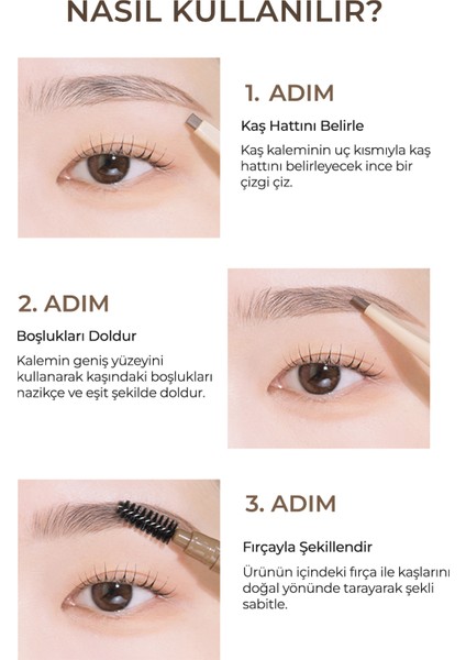 Uzun Süre Kalıcı Asansörlü Kaş Kalemi Perfect Eyebrow Styler (Black)