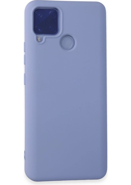 Realme C15 Kılıf Nano Içi Kadife Silikon - Lila Ferrg