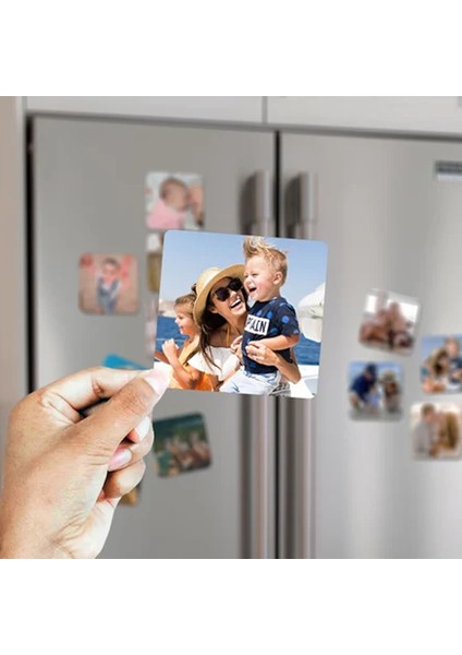 Kişiye Özel 9x9 cm Kare Fotoğraf Magnet Seti – 18 Adet Hatıra Görselleri ile Buzdolabı Veya Metal Yüzeyler Için Dekoratif ve Anı Dolu Tasarım modelleri