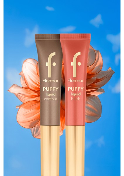 Puffy Liquid Nemlendirici Etkili & Parlak Bitişli Sünger Aplikatörlü Likit Allık (02 Peachy Glow) 8682536093880