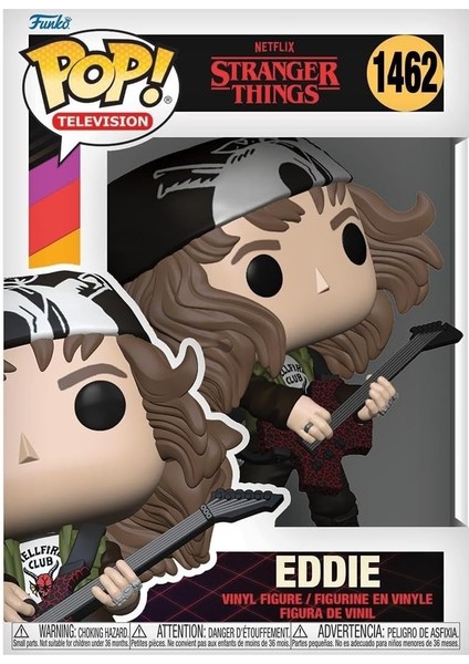 Pop! Stranger Things Eddie Gitarlı Vinil Figür 9,5 Cm, Tv Fanları ve Koleksiyoncular