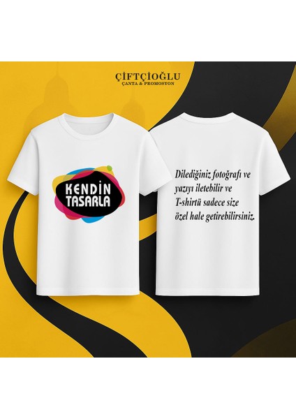 Kişiye Özel Pamuk-Polyester Kaliteli Baskılı T-Shirt Tişört