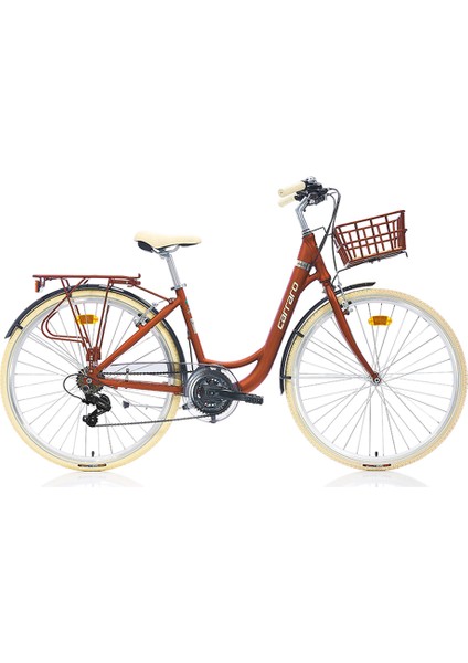 Juliet 28 Jant 21 Vites (Mat Kiremit - Krom - Krem) Şehir & Tur Bisikleti