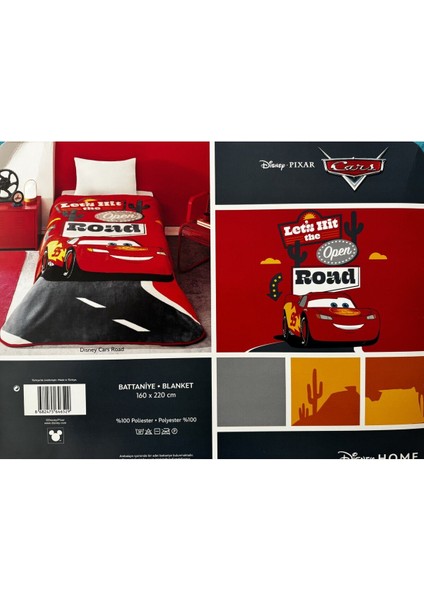 Taç Dısney Cars Road Tek Kişilik Battaniye