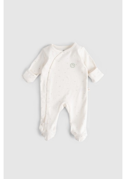 2'li Kendinden Eldivenli Patikli Organik Pamuk Twig Ekru Tulum Seti fırsatları