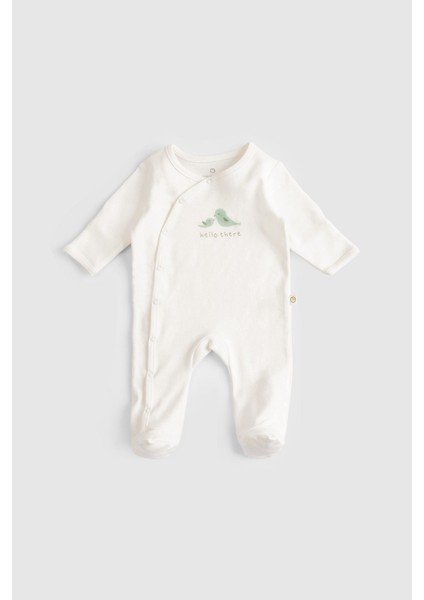 2'li Kendinden Eldivenli Patikli Organik Pamuk Twig Ekru Tulum Seti indirimleri