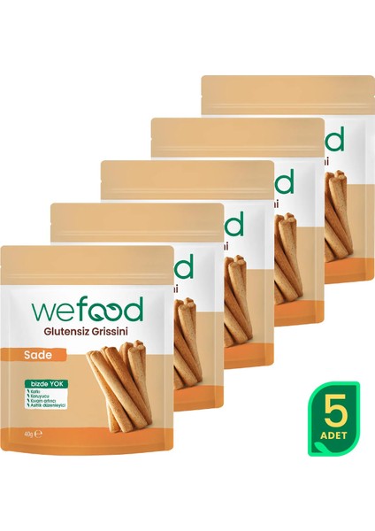 glutensiz Grissini Sade 40 g 5'li