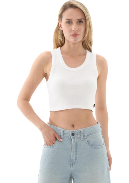 VN000G3JWHT1 Vans Drew Rib Tank Kadın T-Shirt Beyaz