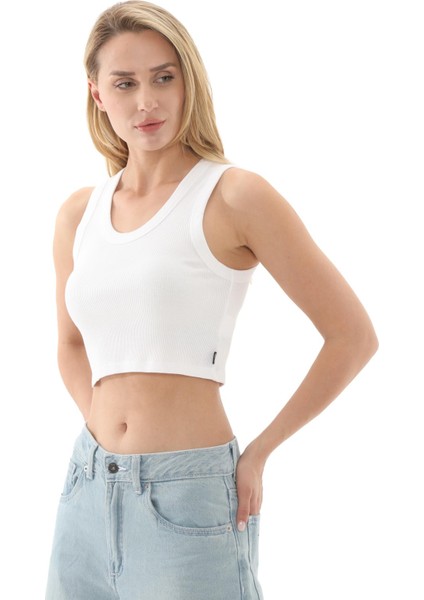 VN000G3JWHT1 Vans Drew Rib Tank Kadın T-Shirt Beyaz fiyatları