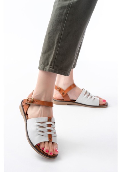 205-029 Siyah Ortopedik Deri Kadın Sandalet modelleri