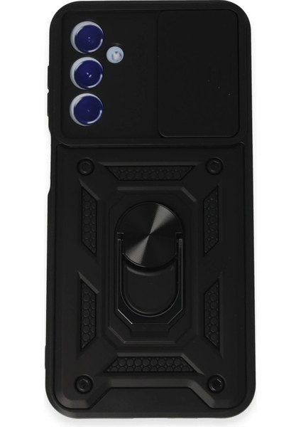 Samsung Galaxy M34 5g Kılıf Pars Lens Yüzüklü Silikon - Siyah Ynsmr