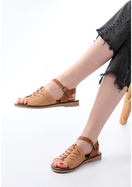 205-029 Siyah Ortopedik Deri Kadın Sandalet fırsatları