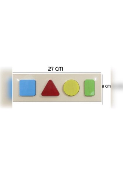 Ahşap Eğitici Bultak 4’lü Geometrik Şekiller