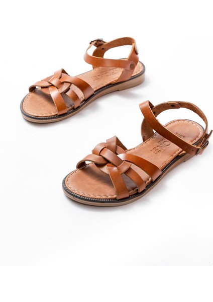 205-030 Taba Hakiki Deri Ortopedik Taban Kadın Sandalet indirimleri
