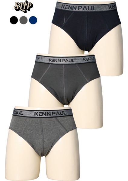 3'lü Erkek Düz Pamuklu Koyu Renk Boxer | Slip Boxer
