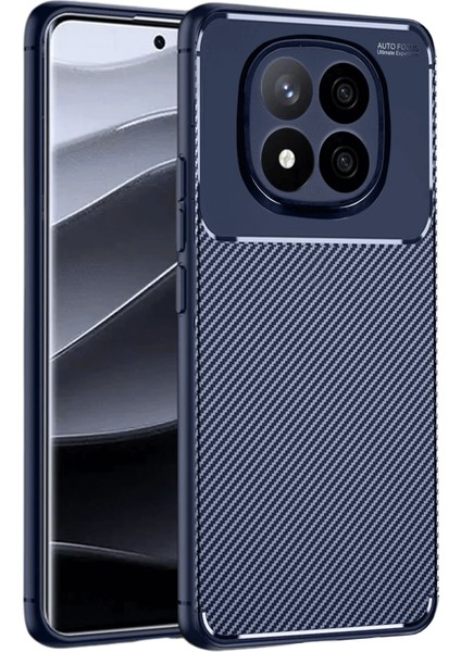 Xiaomi Redmi Note 14 Pro 4g Kılıf Karbon Kapak - Lacivert Ynsmr