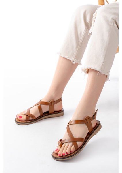 205-08 Siyah Ortopedik Deri Kadın Sandalet fiyatları