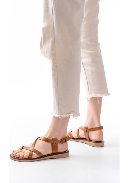 205-08 Siyah Ortopedik Deri Kadın Sandalet modelleri