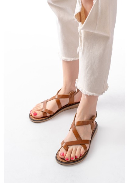 205-08 Siyah Ortopedik Deri Kadın Sandalet fırsatları