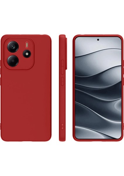 Xiaomi Redmi Note 14 4g Kılıf First Silikon - Kırmızı Ynsmr