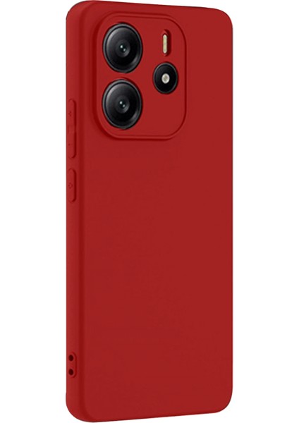 Xiaomi Redmi Note 14 4g Kılıf First Silikon - Kırmızı Ynsmr