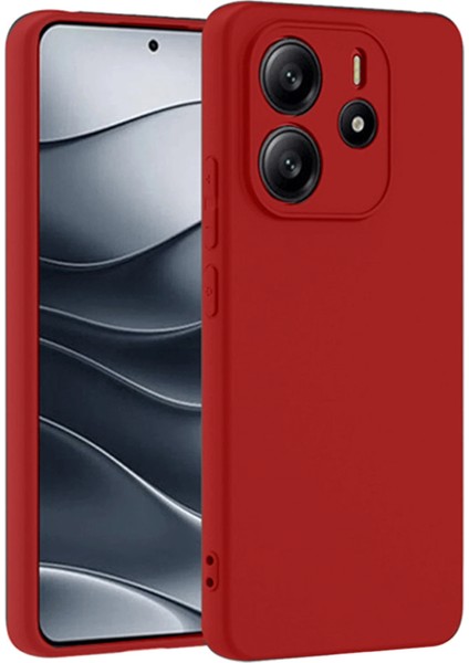 Xiaomi Redmi Note 14 4g Kılıf First Silikon - Kırmızı Ynsmr