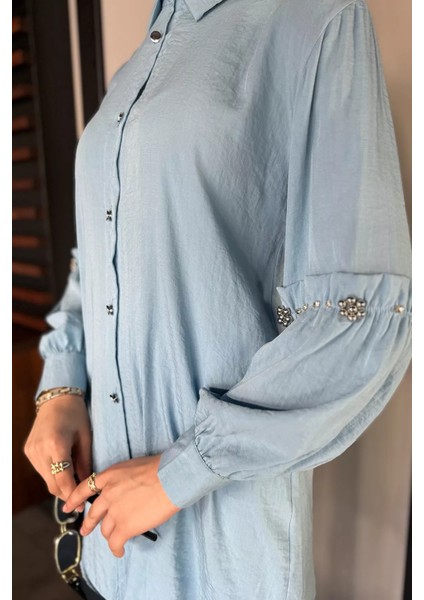 Taş Detaylı Tunik Pantolon Tesettür Ikili Takım P-00016680