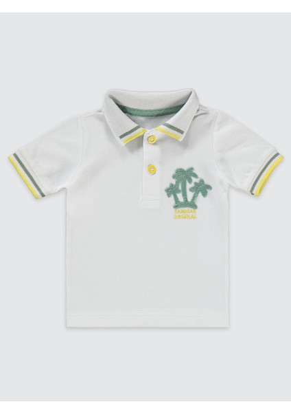 Erkek Bebek Şortlu Takım 6-18 Ay Beyaz modelleri