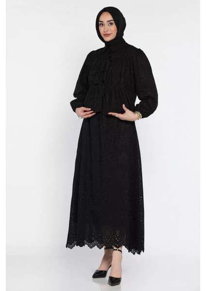 Kadın Ön Bağlamalı Fistolu Bluz Etek Tesettür Ikili Takım P-00016822 fiyatları