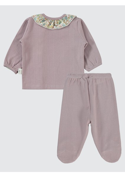 Kız Bebek Pijama Takımı 1-6 Ay Soft Lila fiyatları