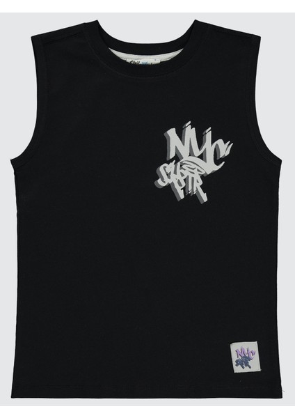 Erkek Çocuk Tişört 10-13 Yaş Siyah