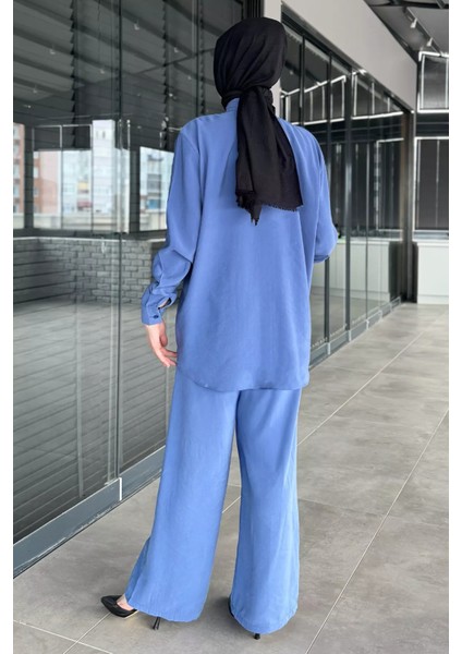 Kadın Fiyonk Detaylı Tesettür Gömlek Pantolon Ikili Takım P-00016872 fırsatları