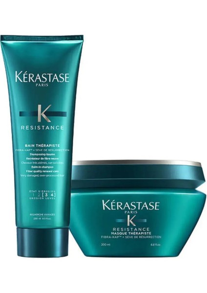 Kerastase Resistance Aşırı İşlem Görmüş Saçlar İçin Yenileyici 2'li Set