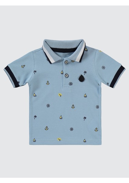 Erkek Bebek Şortlu Takım 6-18 Ay Mavi modelleri