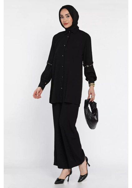 Taş Detaylı Tunik Pantolon Tesettür Ikili Takım P-00016680 fiyatları