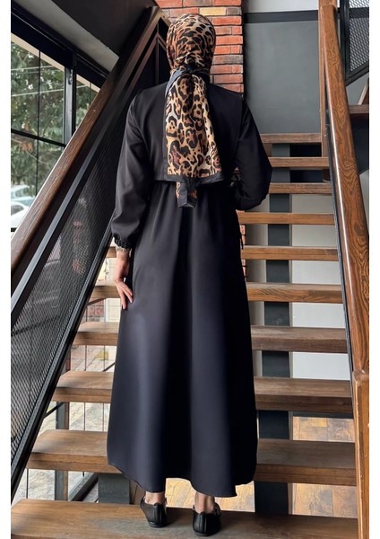 Yan Bağlamalı Bluz Kombinli Tesettür Elbise P-00016364 fırsatları