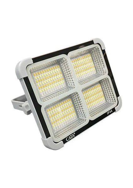 CT-4698 Güneş Enerjili Solar 200W Watt LED Projektör Taşınabilir Sarı Beyaz ve Çakar Işık Lamba