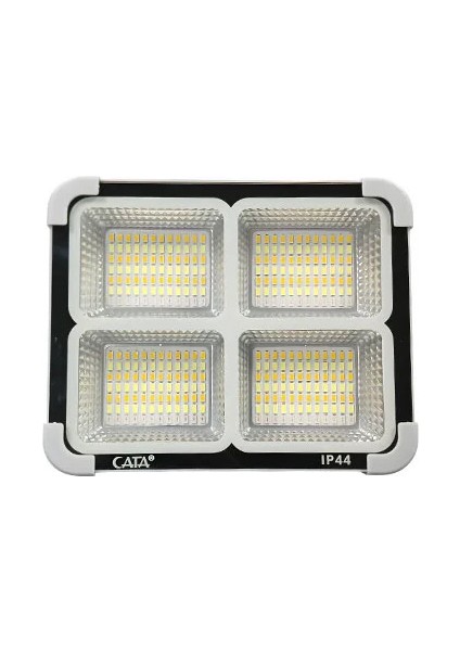 CT-4698 Güneş Enerjili Solar 200W Watt LED Projektör Taşınabilir Sarı Beyaz ve Çakar Işık Lamba