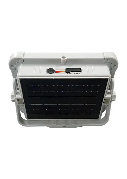 CT-4698 Güneş Enerjili Solar 200W Watt LED Projektör Taşınabilir Sarı Beyaz ve Çakar Işık Lamba