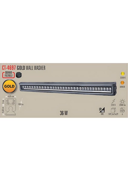 CT-4697 36W Amber Gold Wallwasher fiyatları