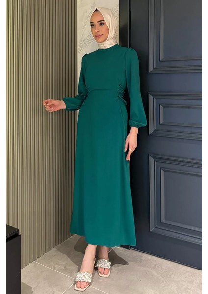 Yan Bağlamalı Tesettür Elbise P-00016251